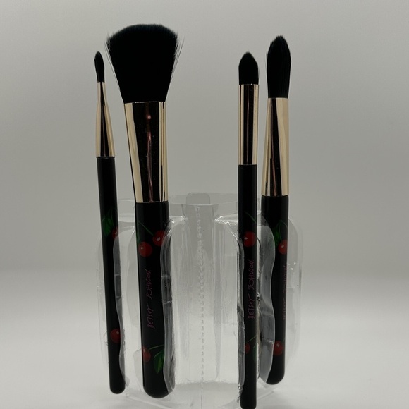 Betsey Johnson Cherry Cosmetic Brush Set - Pink and Black - Picture 4 of 6